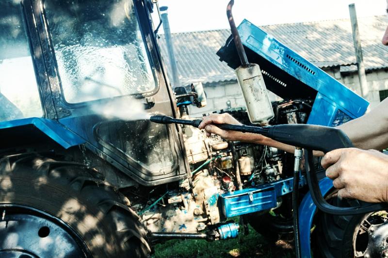 Cleaning Farm Equipment